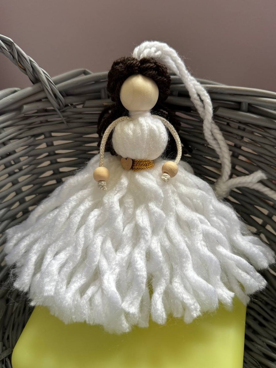 Handmade Macrame Angel - Unique Guardian Angel & Dopamine Decor - SoFiNest