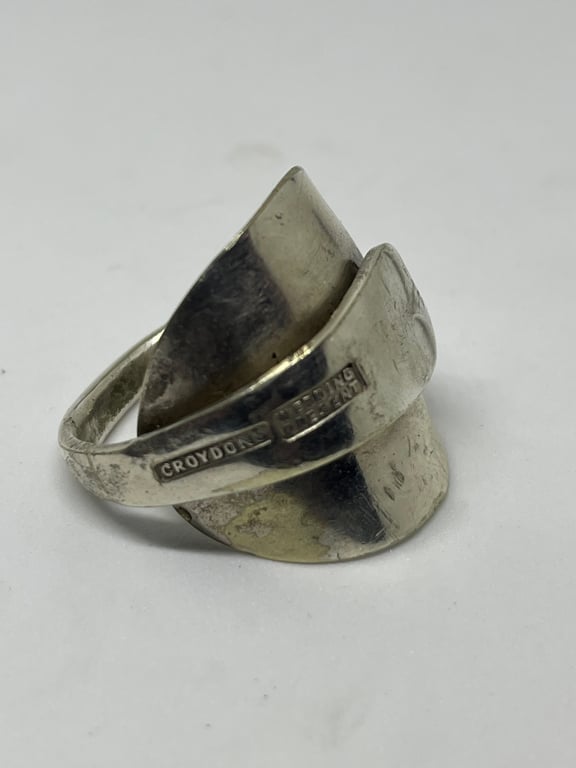 Large Silver Spoon Ring