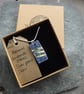 Handmade Ceramic Mackerel Pendant in blue - Image 5