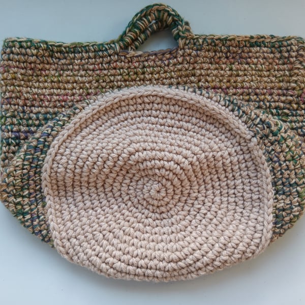 Crochet Basket Bag (Soft Rustic) - holds so much!