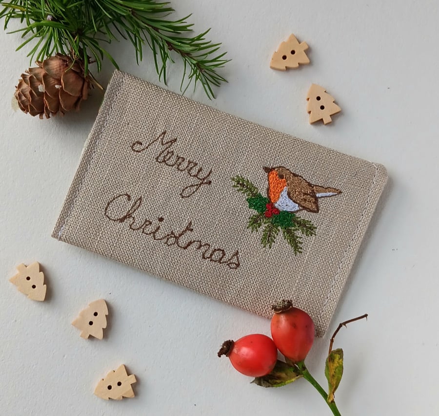 Gift Card Fabric Christmas Wallet