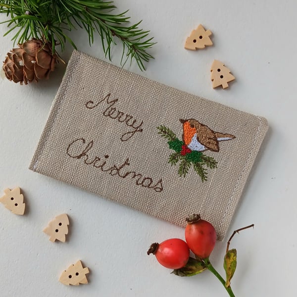 Gift Card Fabric Christmas Wallet