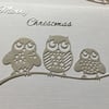 Three owls Christmas Card CC045