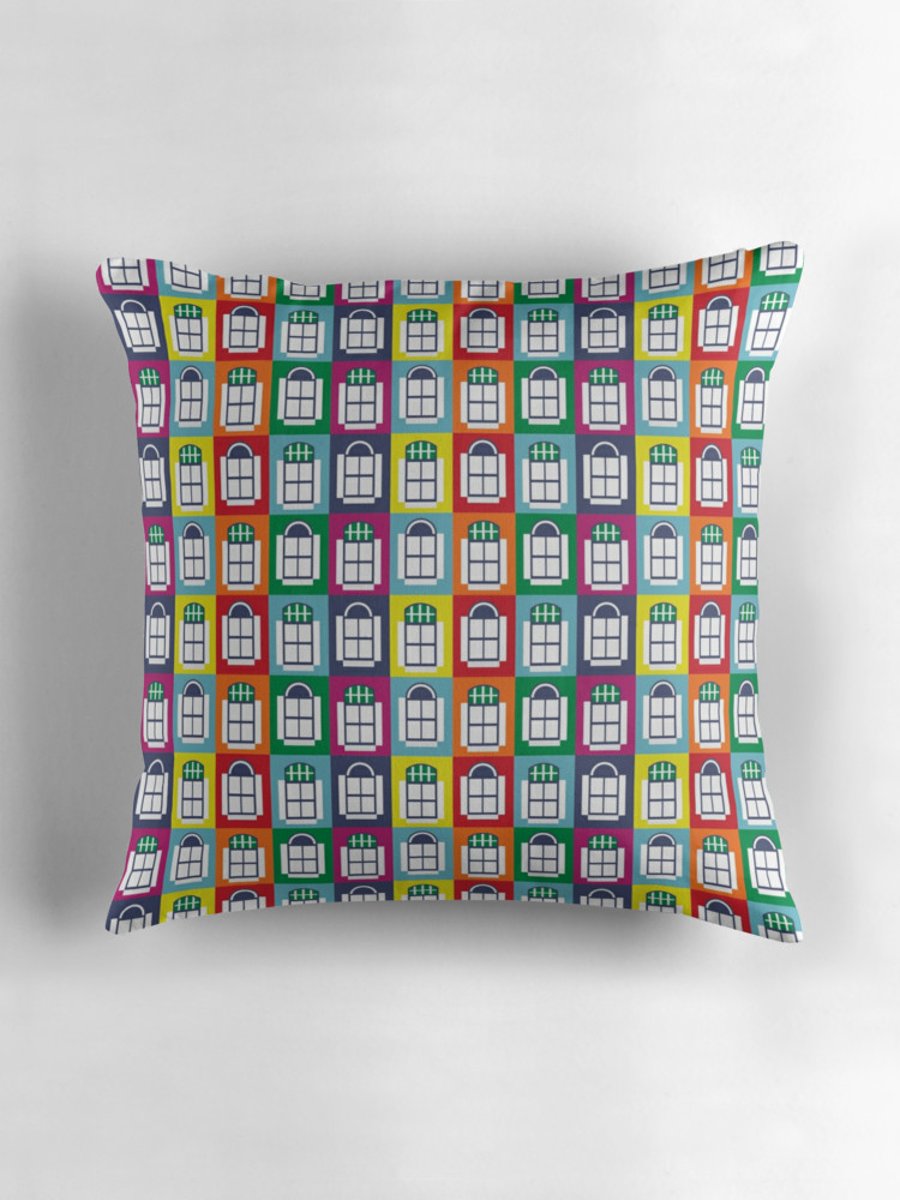 Rainbow cushion cover, 16x16 cushion, Rainbow home decor
