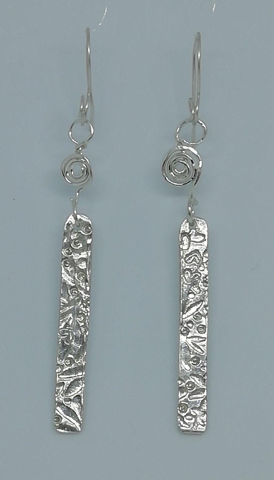 Stunning Silver Floral and Coil Earrings