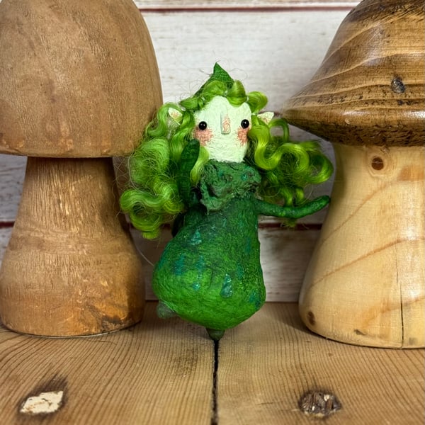 Spun Cotton Miniature Art Doll Spirit of the Welsh Hills