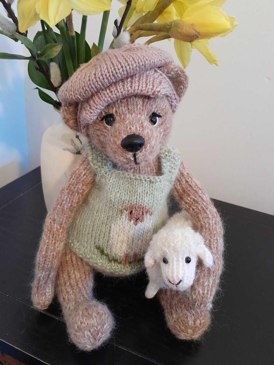 Knitted Mohair Bear, Traditional Teddy Bear 