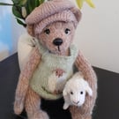 Knitted Mohair Bear, Traditional Teddy Bear 