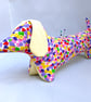 Pin Cushion Sausage Dog in multi colours - Image 2