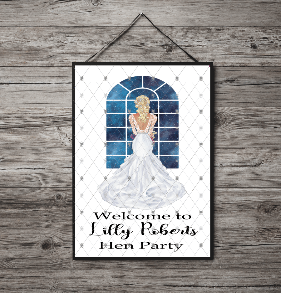 Hen Party Welcome Sign, Wedding A4 Print, Hen Party Welcome Picture, Custom Hen 