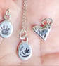 Personalised Sterling Silver Cluster Necklace, Hand-Stamped Pebble Charms, Mix & - Image 4
