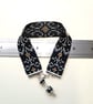 Handmade seed bead bracelet in black and silver - Image 9