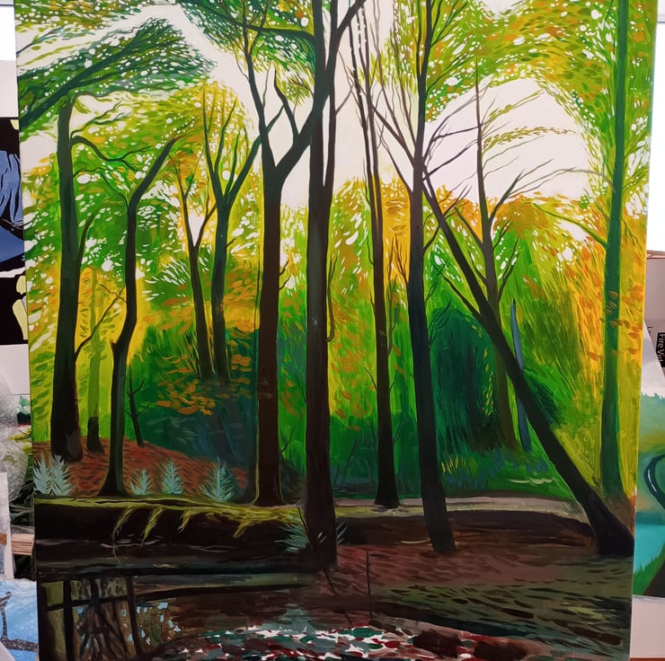 New Forest Trees - Original Oil Painting on Str... - Folksy