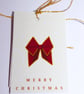 9 red little bow gift tags, christmas giftwrapping accessory