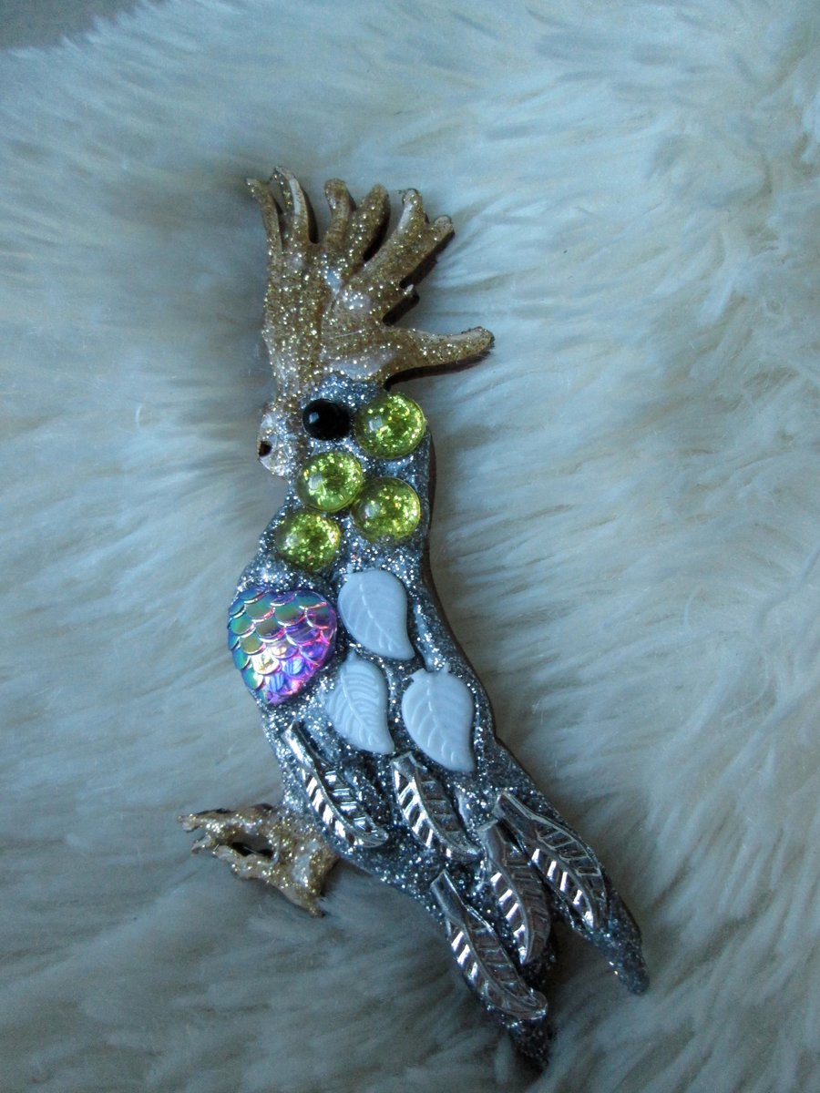 Cockatoo Brooch