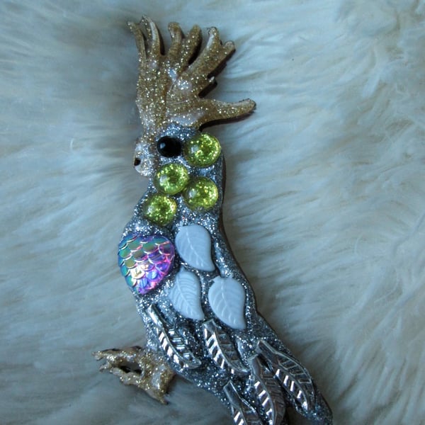 Cockatoo Brooch