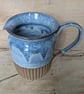 Larger pale blue carved jug (straight shoulder) - Image 3