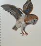 Barn Owl Wood Keyring - Image 8