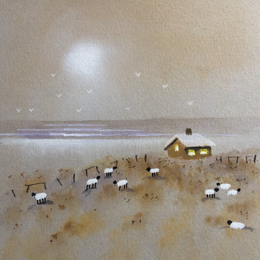 Original Watercolour ‘ Seaside Cottage ‘ by Stephen Allen
