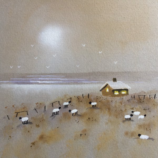 Original Watercolour ‘ Seaside Cottage ‘ by Stephen Allen