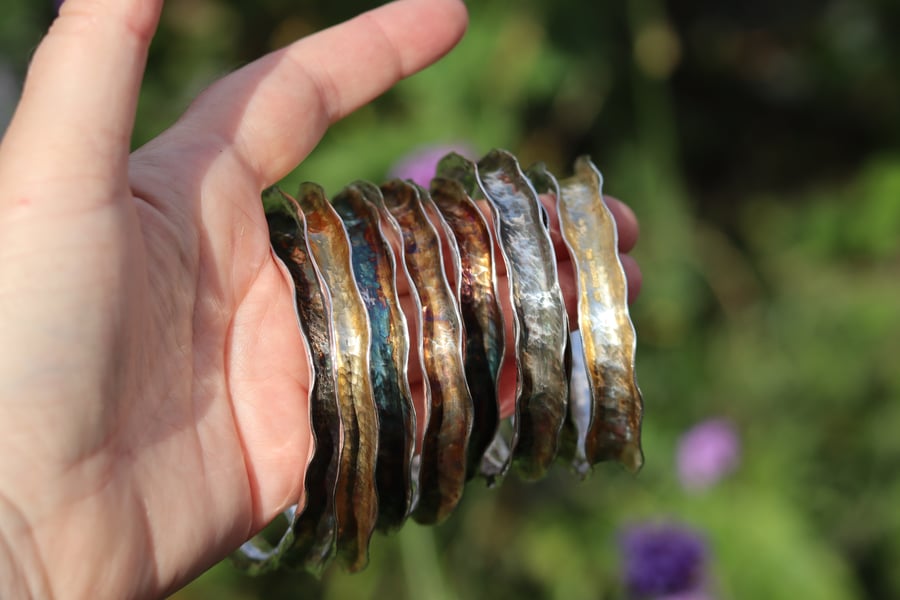 Fully Hallmarked, Curved, Comfort Fit, Sterling Silver Bangle MADE TO ORDER