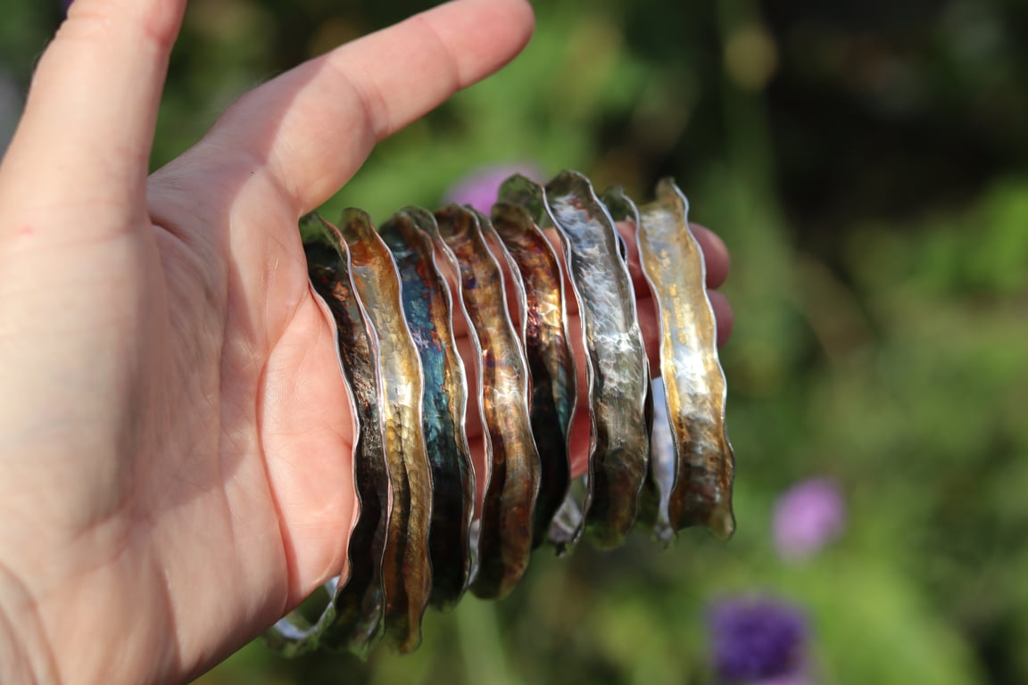 Fully Hallmarked, Curved, Comfort Fit, Sterling Silver Bangle MADE TO ORDER