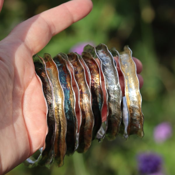 Fully Hallmarked, Curved, Comfort Fit, Sterling Silver Bangle MADE TO ORDER