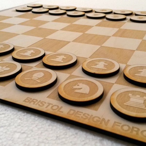 Minimal Chess Set - Laser Cut Chess Set