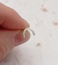 Recycled Sterling Silver Wire Arch Earrings – Handmade Shaped Wire Studs - Image 4