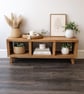 Handmade Rustic Wooden TV Console Book Shelf Unit: Farmhouse Living Room Home De - Image 3