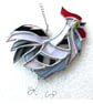 Cockerel Suncatcher Stained Glass chicken White Black Chicken - Image 5