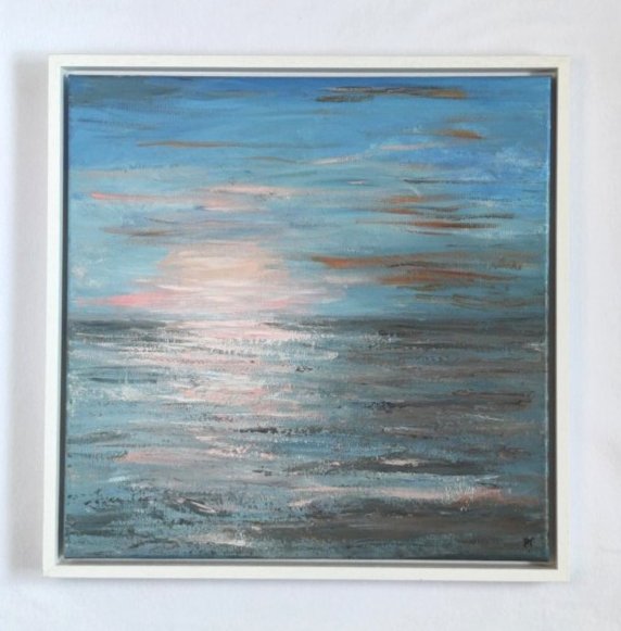 Shimmering Sea, bright and colourful early morning seascape