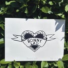 Bonny lad linoprint