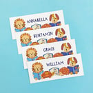Personalised school bookmarks - Gift from teacher to children - Animals design