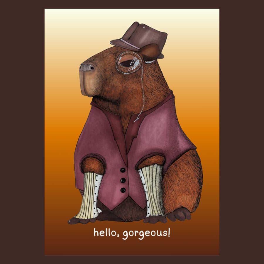 Dappybara Notecards - Pack of 5 A6 Cards and Envelopes