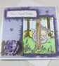 Handmade child's birthday card - purple fairy - Image 4
