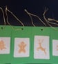 Six Large Handmade Cross-Stitch Christmas Gift Tags – Nordic-Style Designs - Image 2