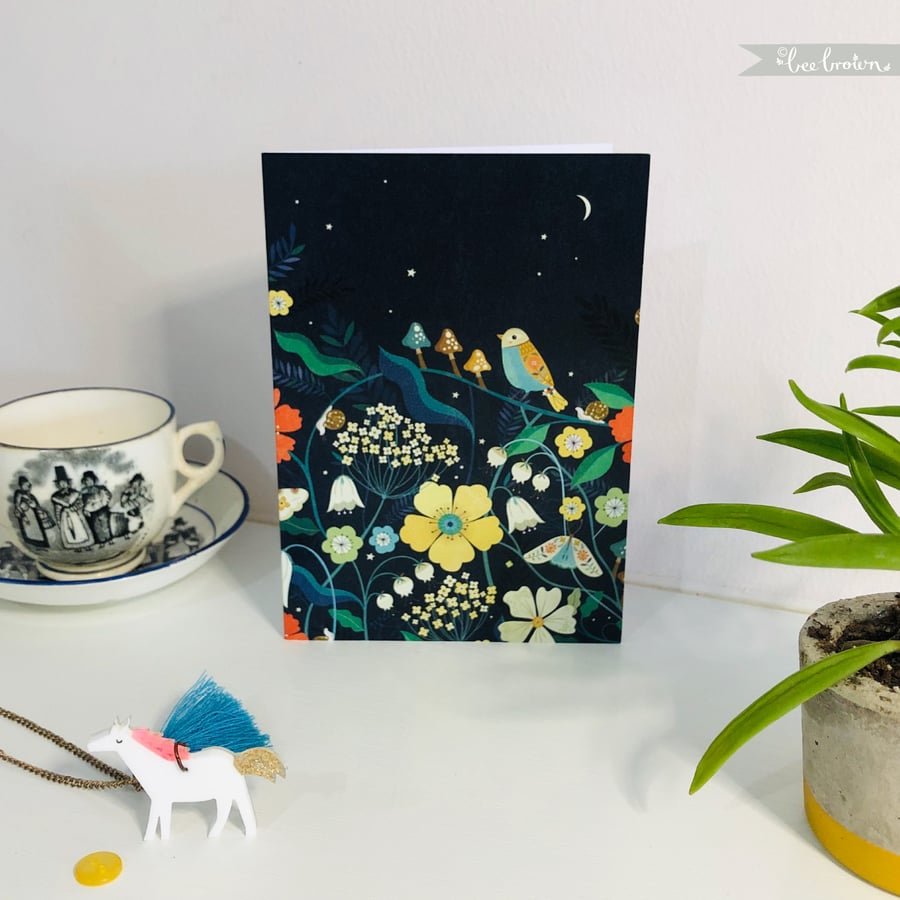 'Night-Time Spring' - Greetings Card