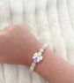 Pastel Glass Beads Bow Bracelet
