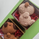 Handmade Crochet Capybara Amigurumi Duo - Gift Boxed Plushie Set