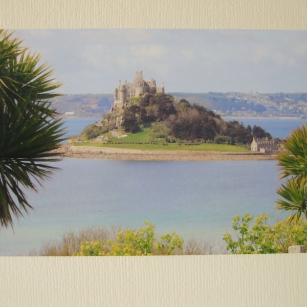Photographic greetings card of St.Michael's  Mount, Cornwall.