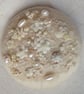 The cream brooch with lace, beads and sequins and lots of french knots - Image 5