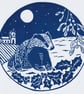 Badger card- Handprinted - Image 1