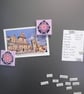 2 Purple Pysanky Fridge Magnets - art of Ukrainian style Easter eggs, small gift - Image 7