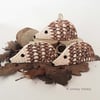 Pottery Hedgehog hanging decoration ceramic Hedgehog woodland creature wildlife