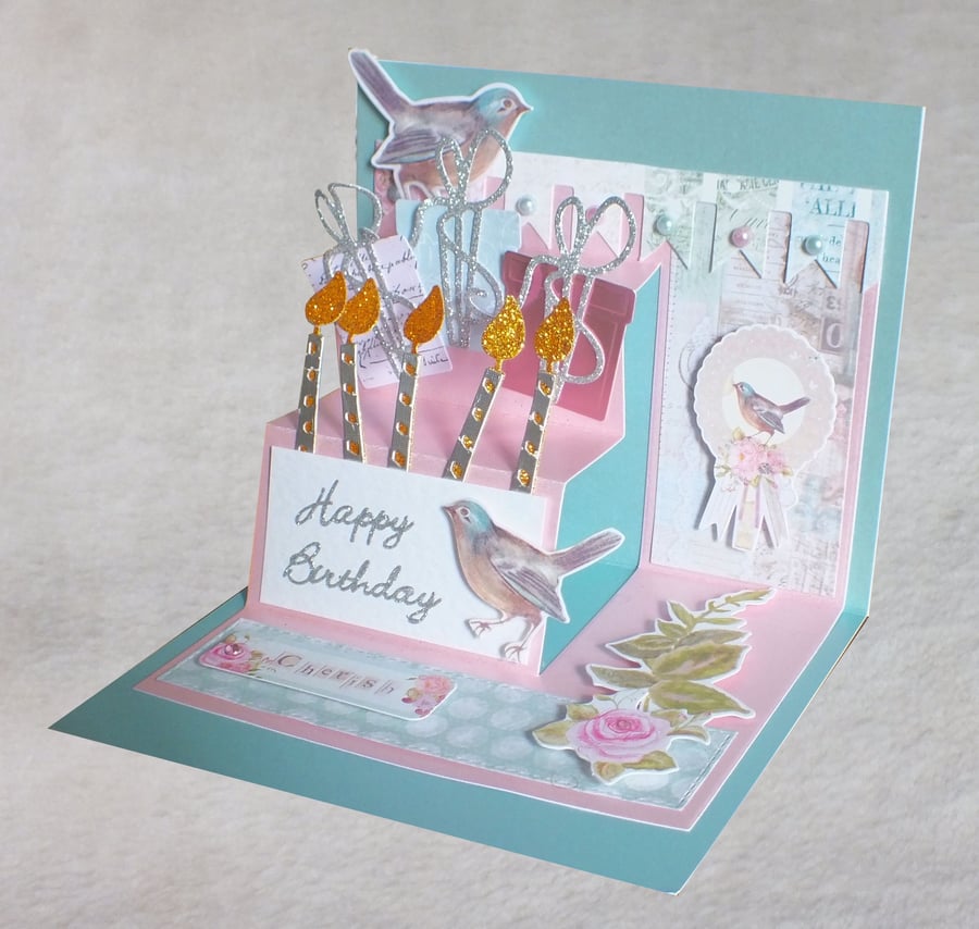 Luxury Handmade Pop-Up Birthday Card