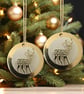 Handmade Gold Reindeer Christmas Ornament, Elegant Tree Decor - Image 1