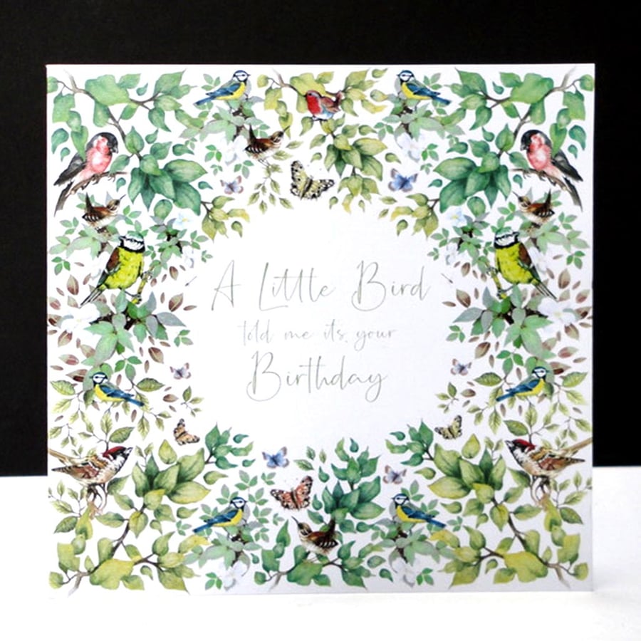  Happy Birthday – British Garden Bird Valance Card. 