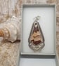 Sterling Silver 925 Unique Beautiful Zebra Jasper Pendant Full Hallmark - Image 3