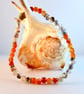 Carnelian And Dragon Vein Agate Bracelet - Handmade In Devon - Free UK P&P - Image 3